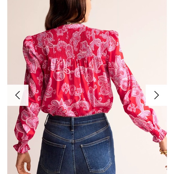 NWT Boden Helena Paisley Print Cotton Blouse Size 10 - Picture 4 of 7